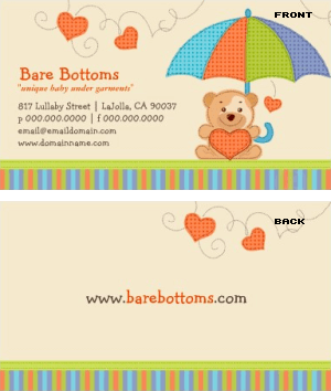 baby clothes business card baby clothes business card