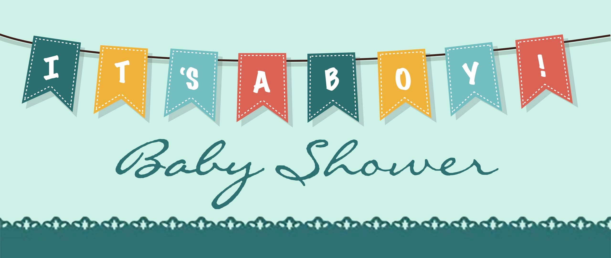 Flags Baby Shower Invite