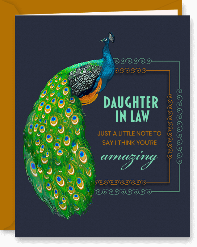 Awesome Daughter-in-Law Peacock Mother's Day Card