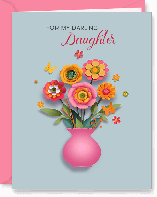 For My Darling Daughter Elegant Mother's Day Card