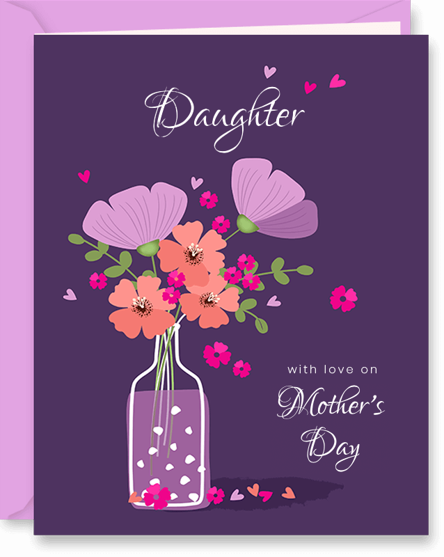 Personalized Mother's Day Card For Daughter