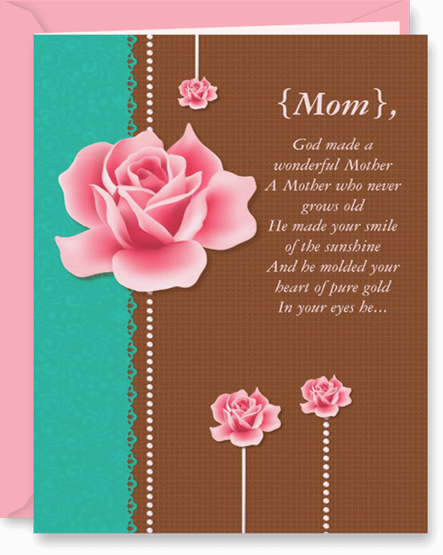 A Wonderful Mother Elegant Mother's Day Card
