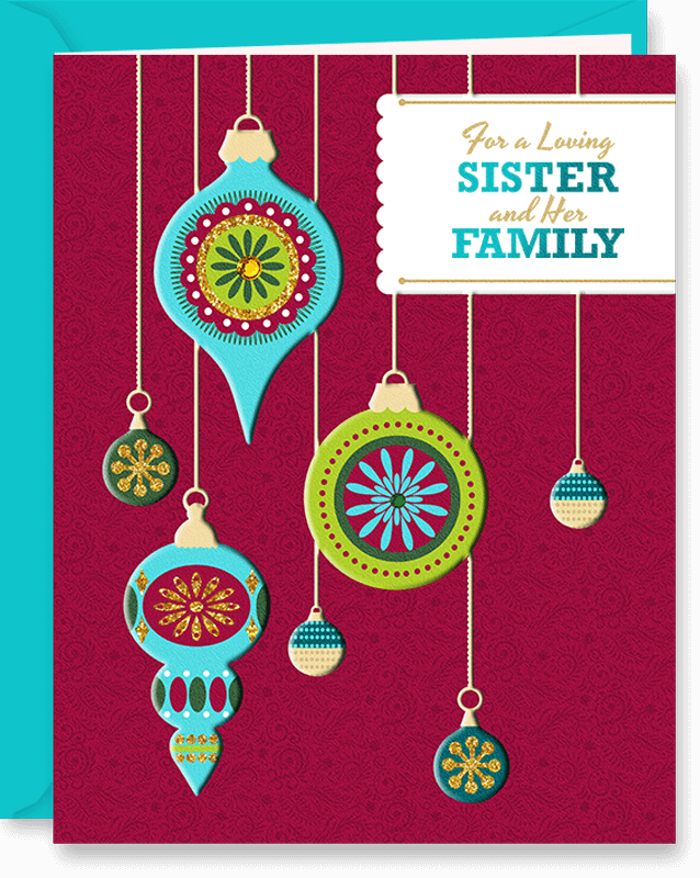 Christmas Card For A Loving Sister and Her Family