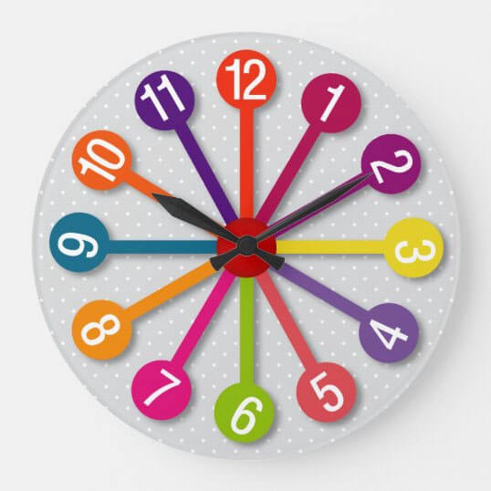 Colorful Templates Design Wall Clocks
