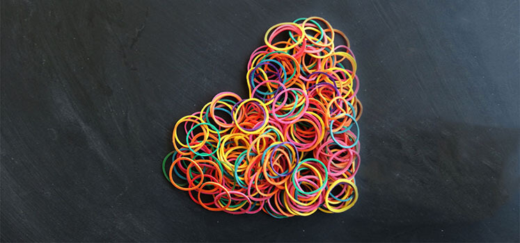 Rubber Bands Heart Cute Valentine's Day Image