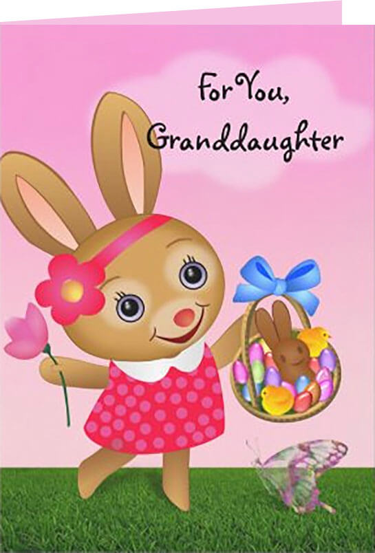 For You Granddaughter Customizable Easter Card