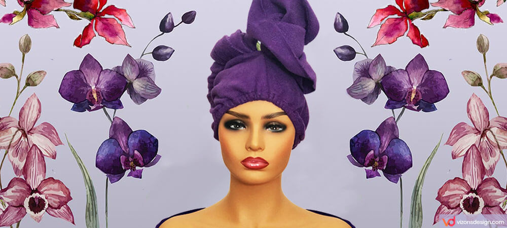 Hair Drying Towel Turban Wrap by Louticia Grier