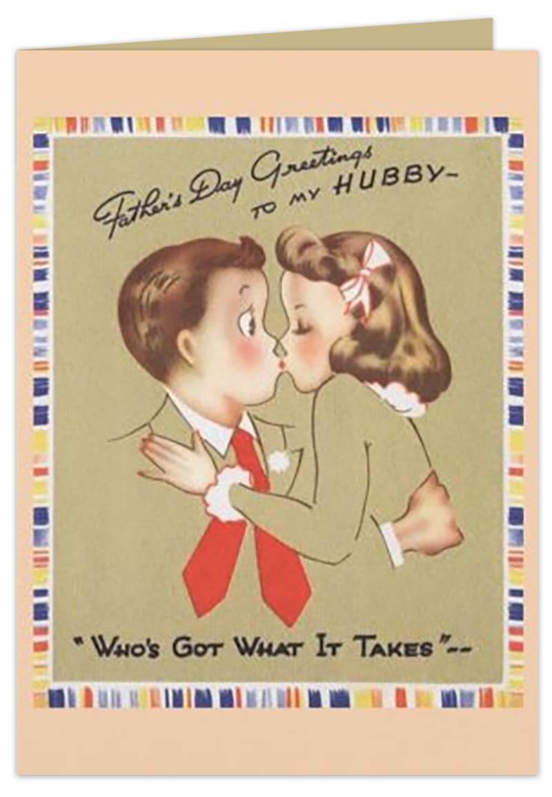 Vintage Father's Day Greeting To My Hubby Card