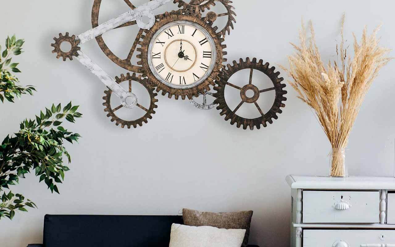 Office Wall Art Ideas Gears Wall Clock