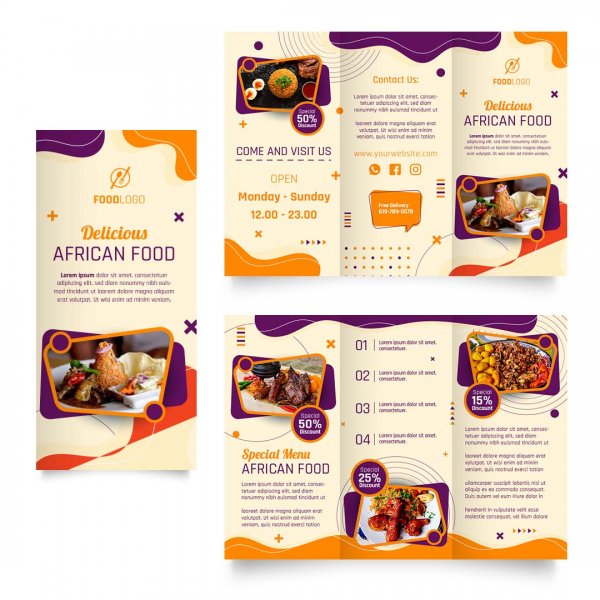 African Food Brochure Template