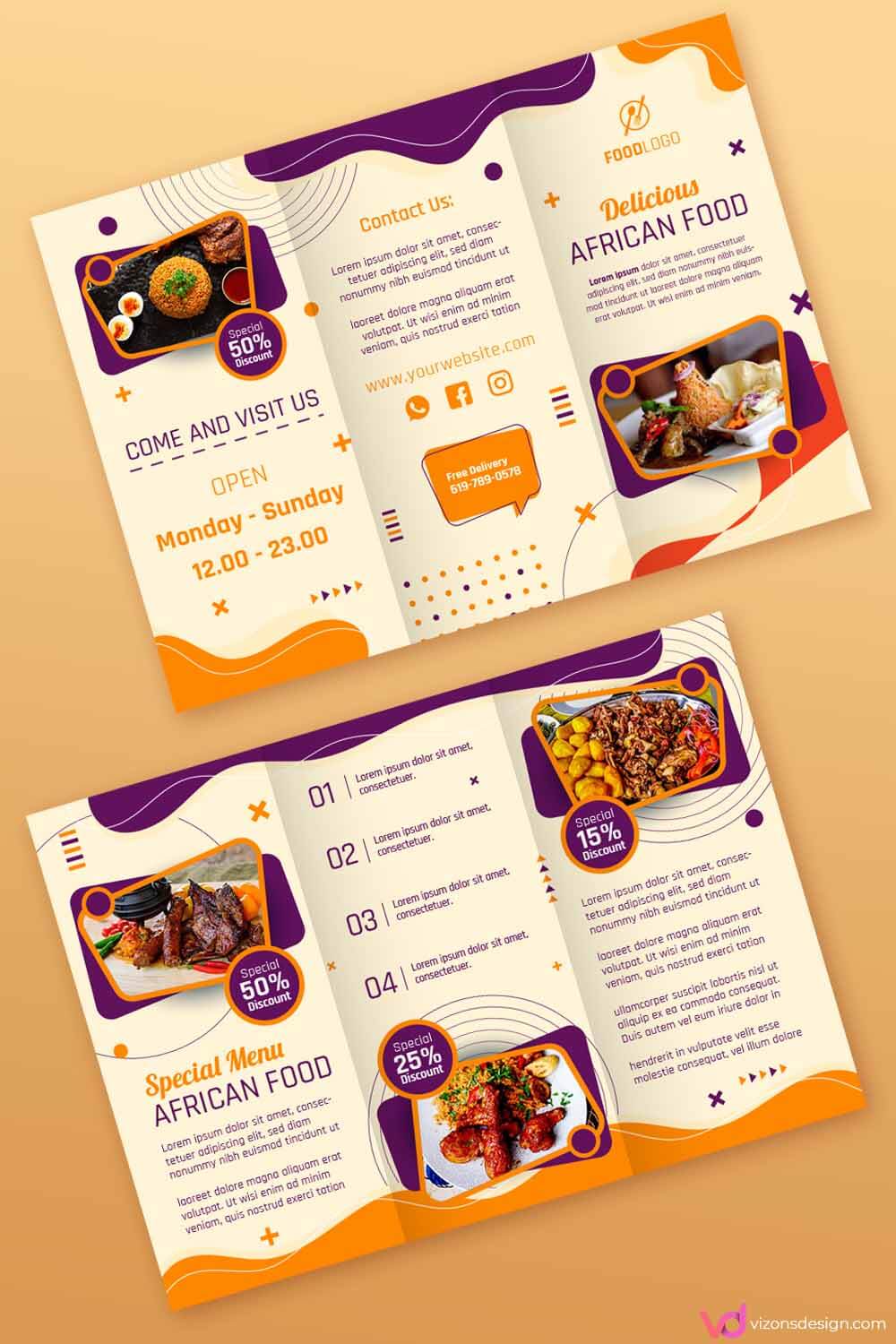 African Food Brochure Template