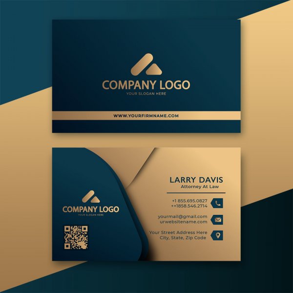 Jade & Tan Elegant Attorney Business Card Template