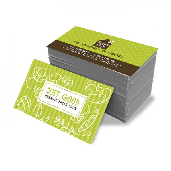 Organic Food Cafe Business Card Design | Vizons Design