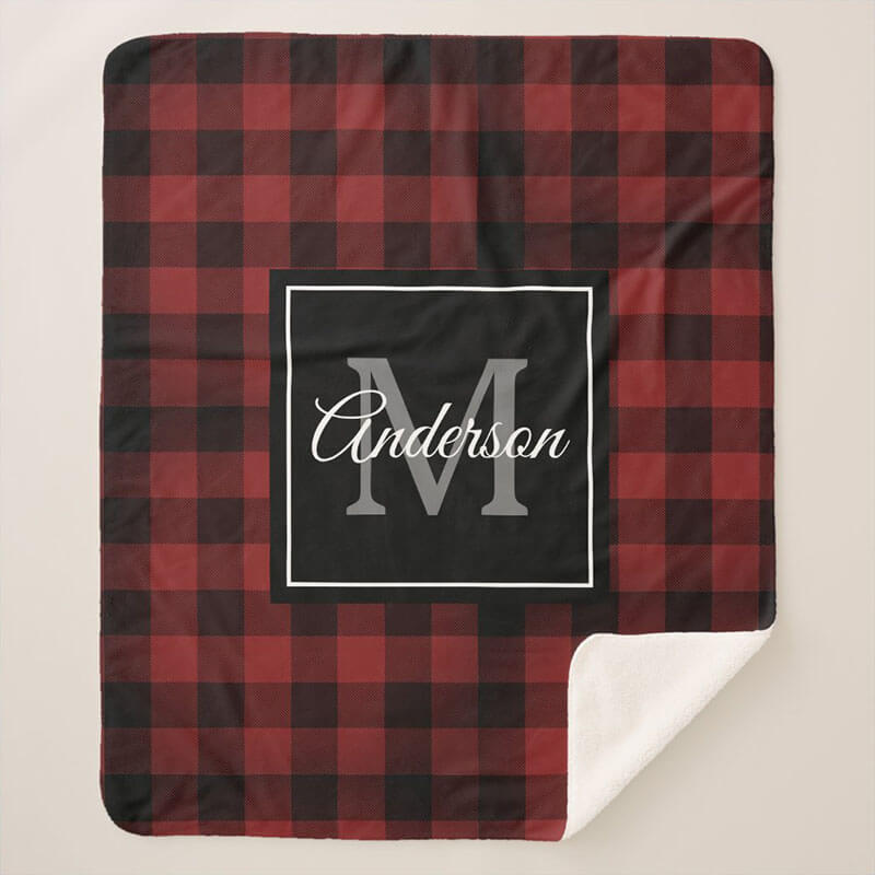 Red Buffalo Plaid blanket Unique Gifts For Dad