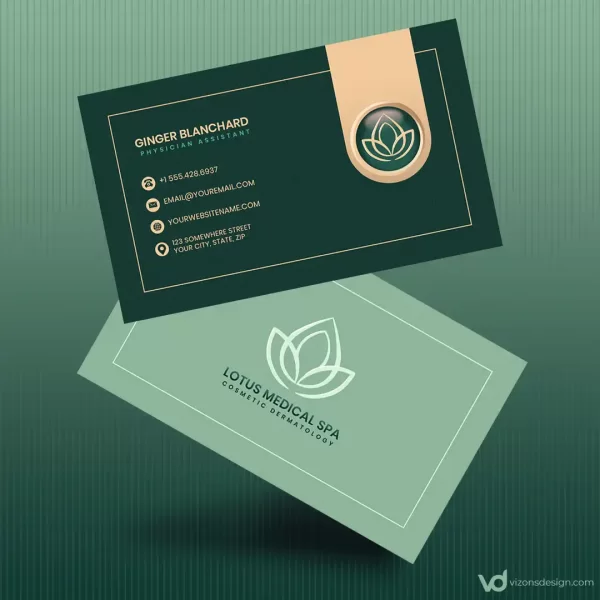 Lotus Jade Spa Business Card Template