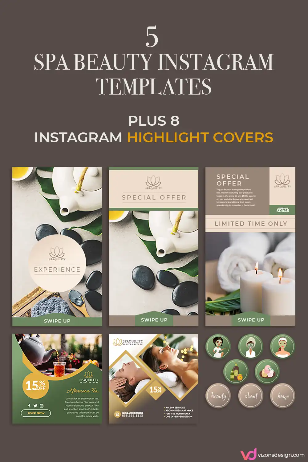 Spa Instagram Template Pack