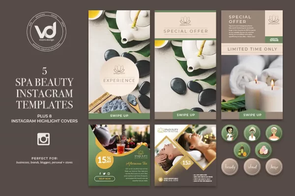 Spa Instagram Template Pack