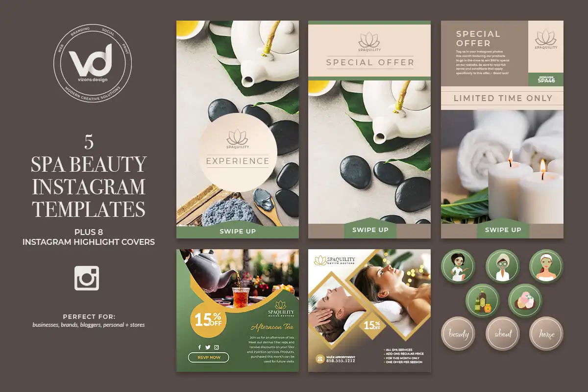 Spa Instagram Template Pack