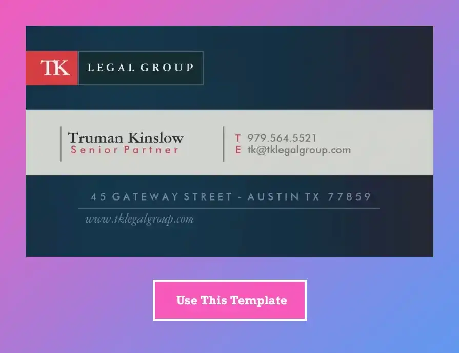 Lawyer Attorney Business Cards