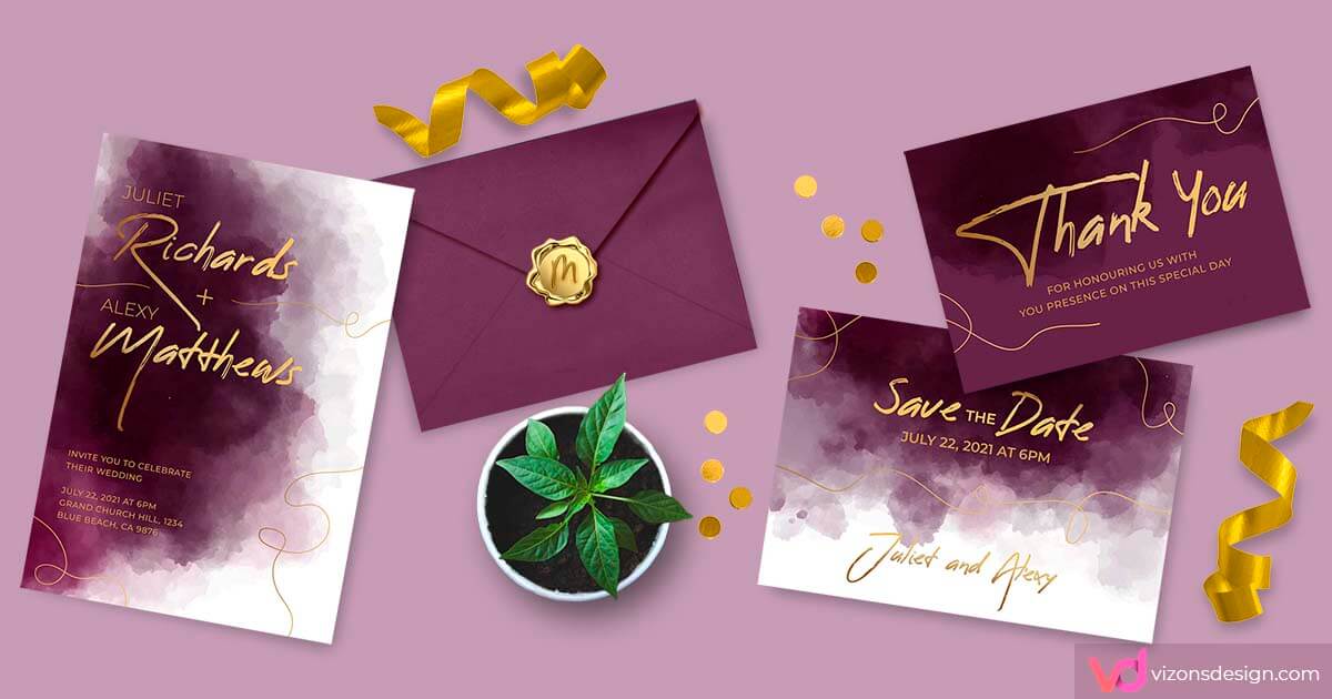 Beautiful Foil Invitations & Cards