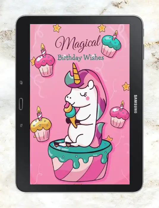 Invitations, Cards Instant Downloads - Girl Birthday Card