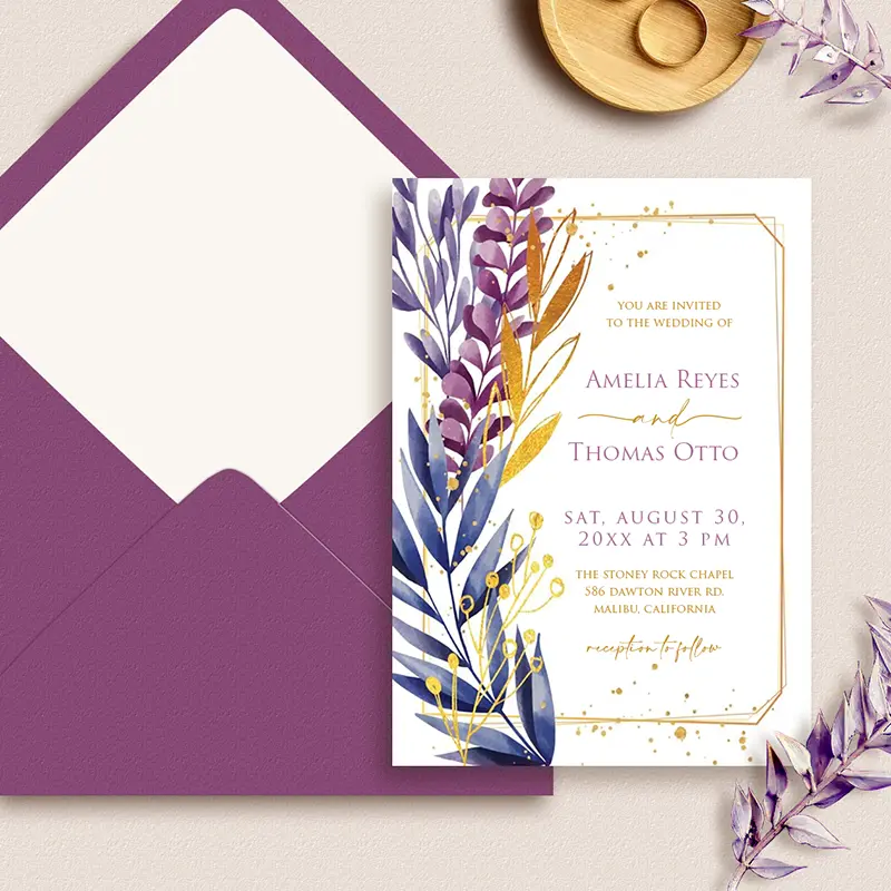 Custom Wedding Invitations by Vizons Design
