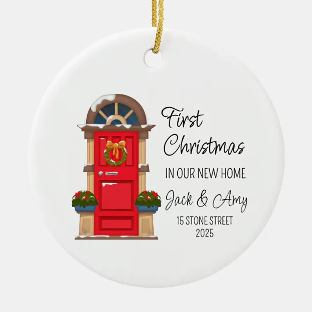 Vizons Design First Christmas In Our New Home Ornament