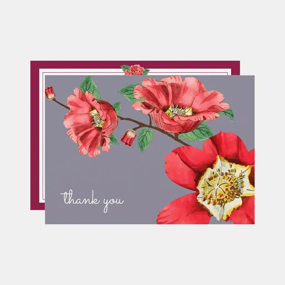 Vizons Design Rose Moss Personalized Flat Note Card School and Office Supplies