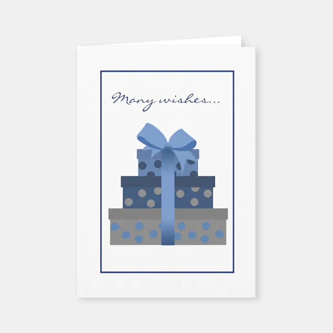 Vizons Design Stacked Gift Boxes Birthday Card