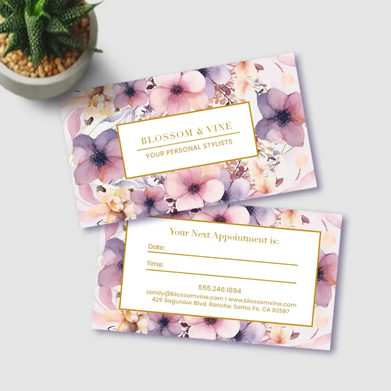 Vizons Design Personalized Business Appointment Cards