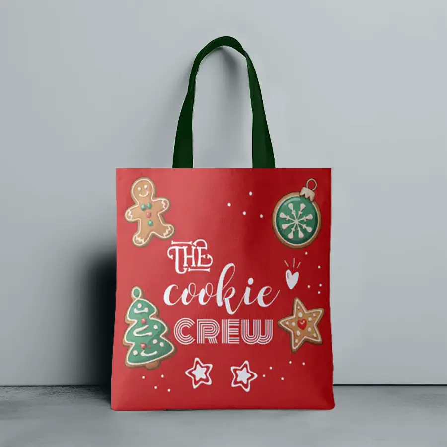 Personalized Christmas Tote Bag Designs by Vizons Design