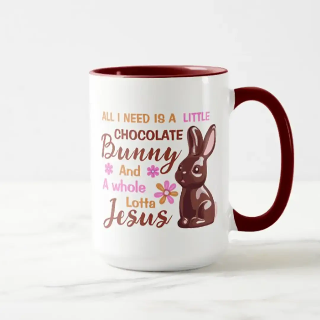 Jesus Chocolate Bunny Funny Coffee Mug - Vizons Design