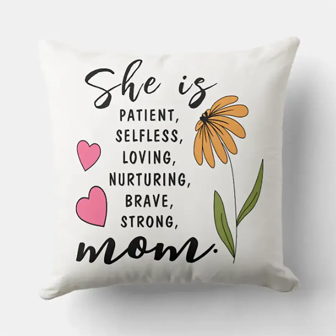 Vizons Design Inspirational Mom Throw Pillow Personalized Gift