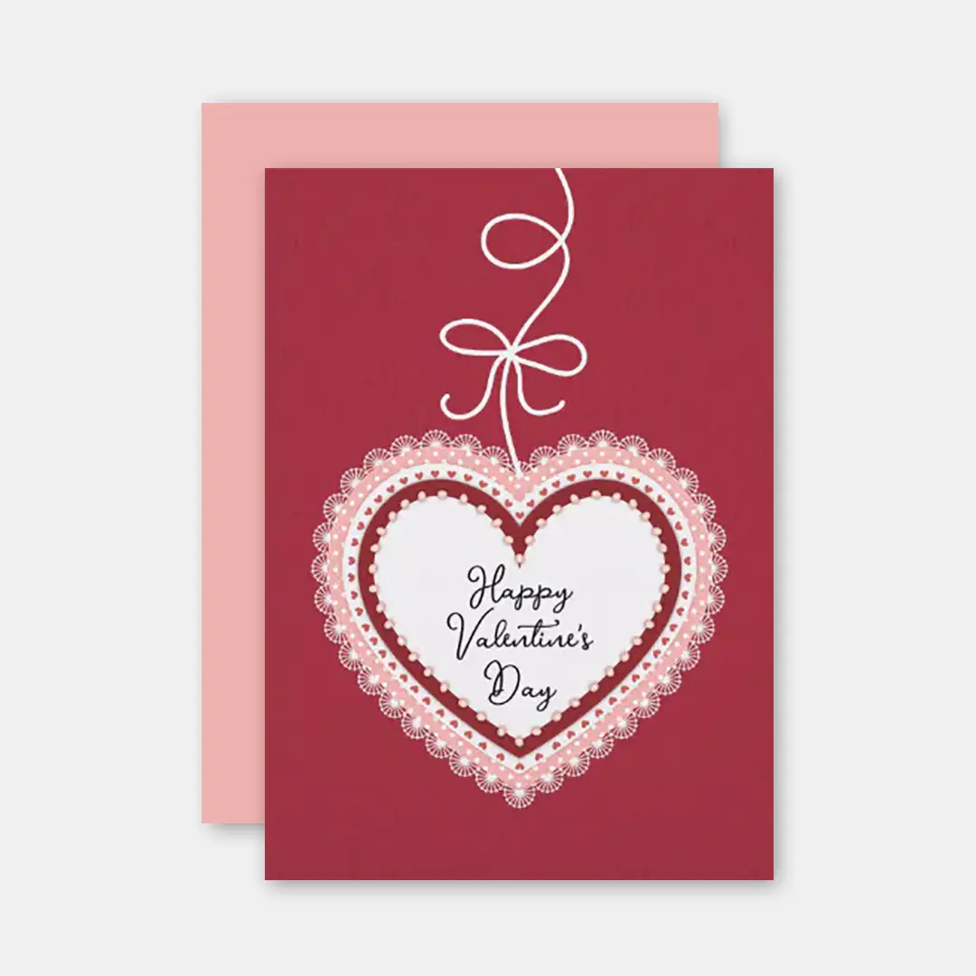 Vizons Design Lace Heart Valentine's Day Card