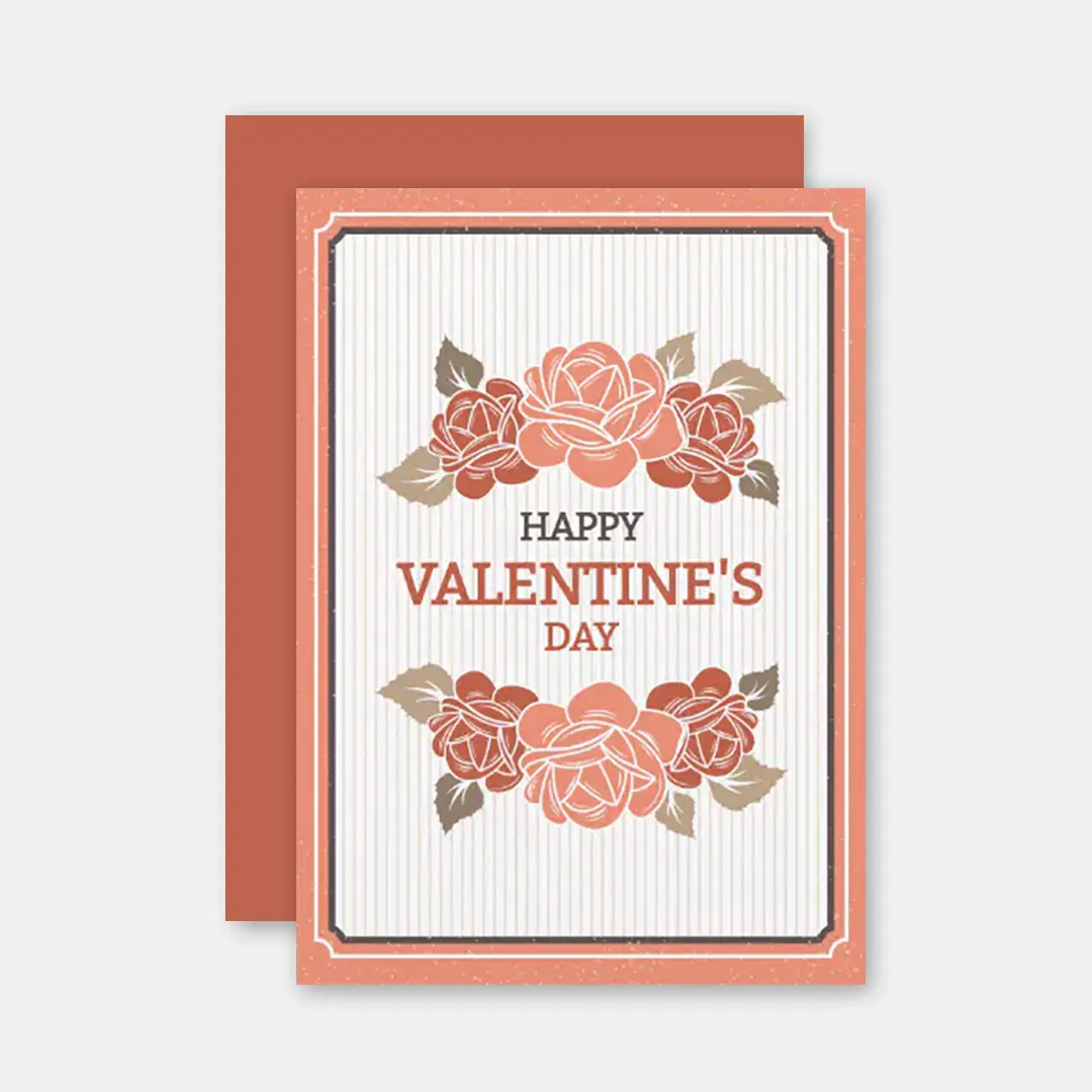 Vizons Design Valentine's Day Card with Roses Gifts