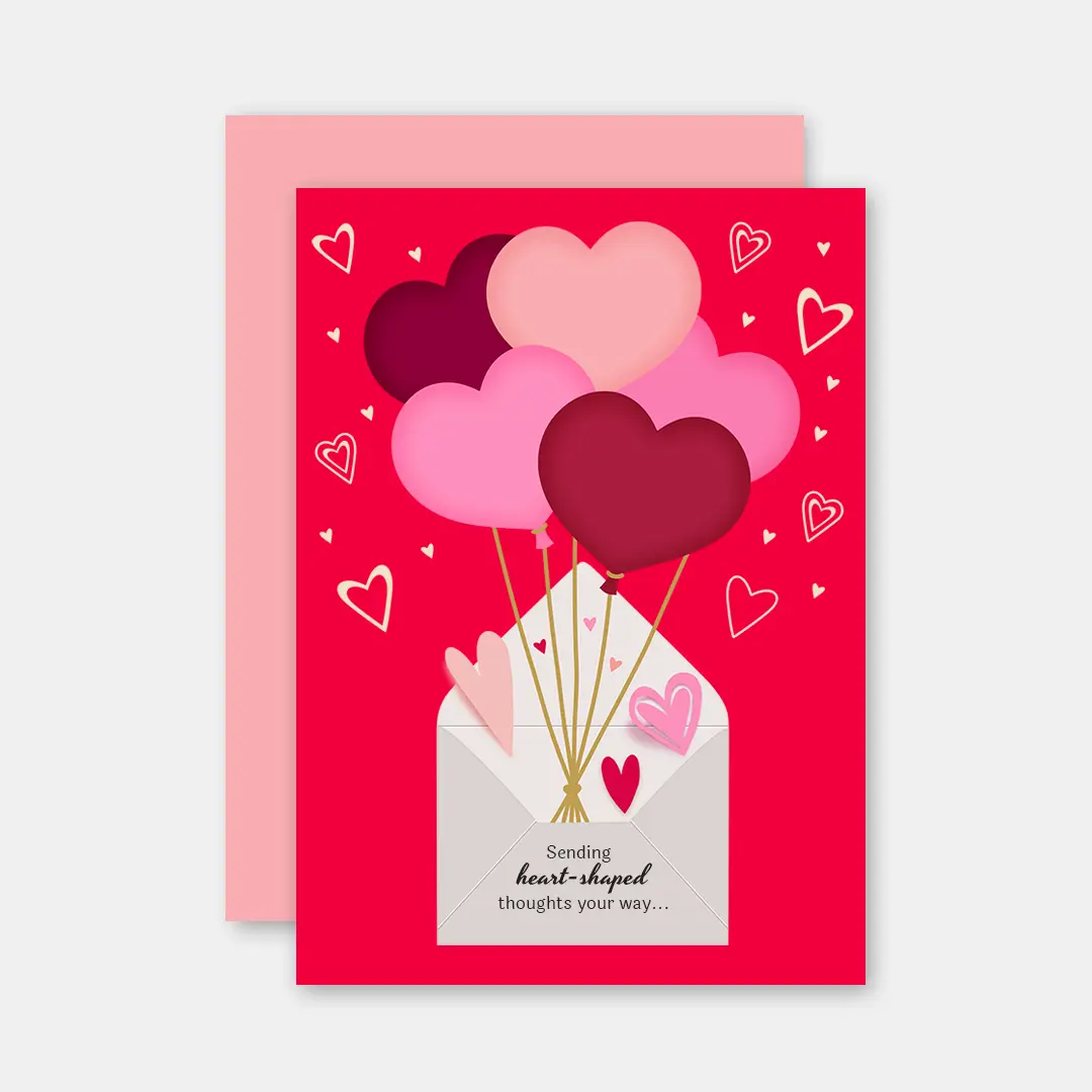 Vizons Design Heart-Shaped Thoughts Valentine's Day Card