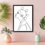 Vizons Design Quiet Power - Minimalist Black Woman Line Art Print