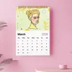 Vizons Design Abstract Women Faces Wall Calendar 2026