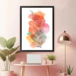 Flourish 3 - Watercolor Botanical Inspirational Wall Art Framed Canvas | Vizons Design
