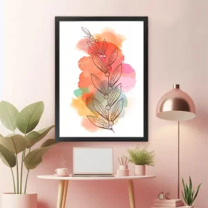 Flourish 3 - Watercolor Botanical Inspirational Wall Art Framed Canvas | Vizons Design